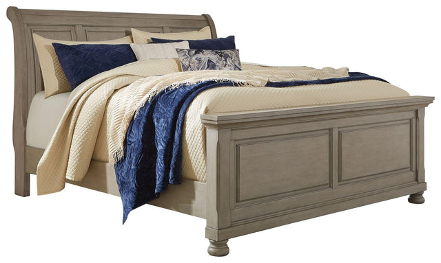 Ashley Lettner - Light Gray - King Sleigh Bed