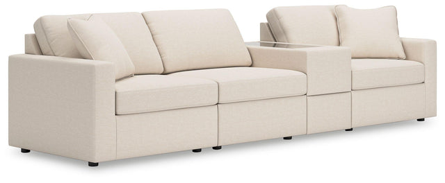 Ashley Modmax - Oyster - 4-Piece Sectional With Storage Console
