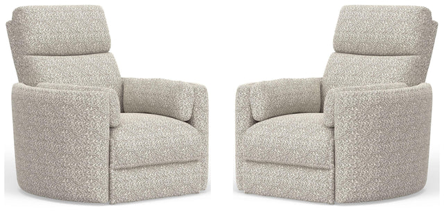 Parker House Radius - Power Swivel Glider Recliner (Set of 2) - Tatum River Rock