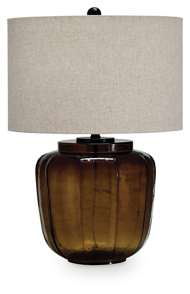 Ashley Bainmore Glass Table Lamp (1/CN) - Amber