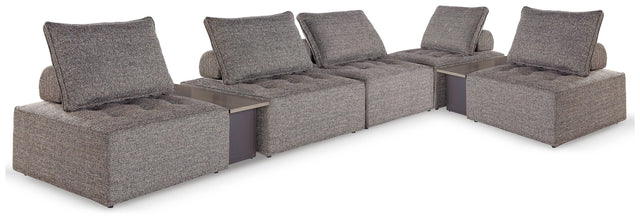 Ashley Bree Zee - Brown - 7-Piece Outdoor Modular Seating