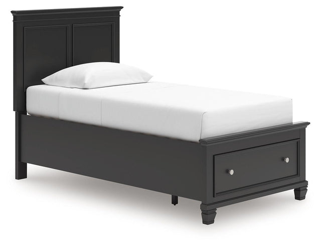 Ashley Lanolee - Black - Twin Panel Storage Bed