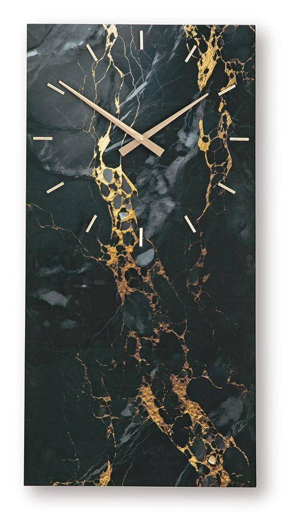 Ashley Teague Wall Clock - Black/Gold Finish
