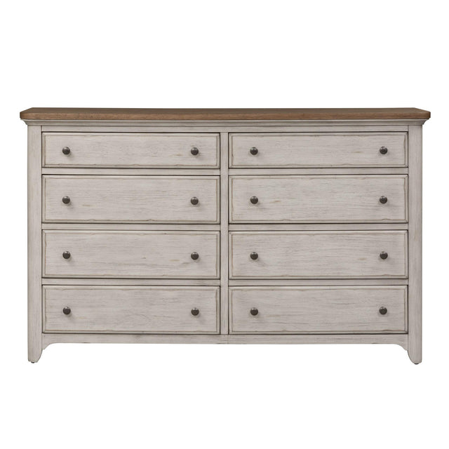 Liberty Furniture Farmhouse Reimagined - 8 Drawer Dresser - White