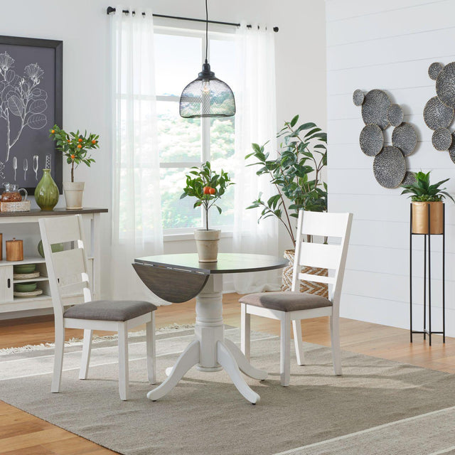 Liberty Furniture Brook Bay - Optional 3 Piece Drop Leaf Table Set - White