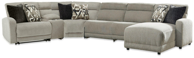 Ashley Colleyville - Stone - 6-Piece Power Reclining Sectional With RAF Chaise