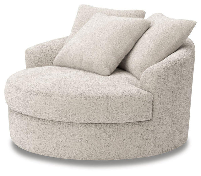 Ashley Cuddle Plush Oversized Swivel Accent Chair - Arctic