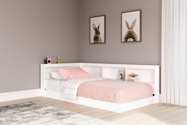 Ashley Piperton - White - Twin Bookcase Storage Bed