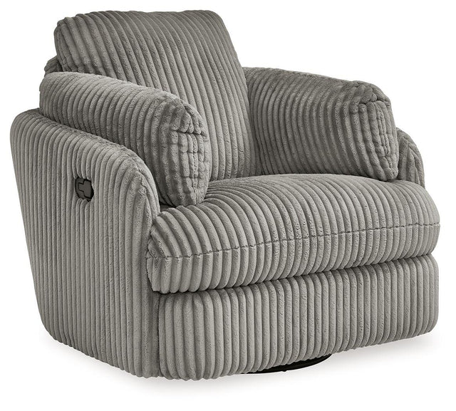 Ashley Tie-Breaker Swivel Glider Recliner - Fog