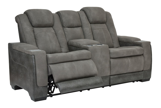 Ashley Next-Gen DuraPella PWR REC Loveseat/CON/ADJ HDRST - Slate