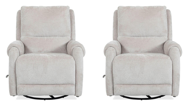 Parker House Gentry - Manual Swivel Glider Recliner (Set of 2) - Ecru Mist