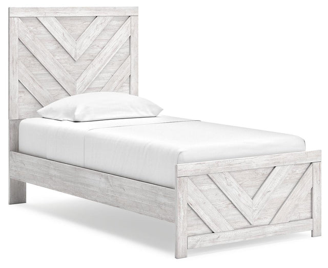 Ashley Cayboni - Whitewash - Twin Panel Bed