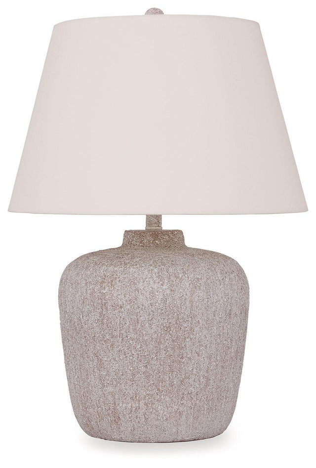 Ashley Danry Metal Table Lamp (1/CN) - Distressed Cream