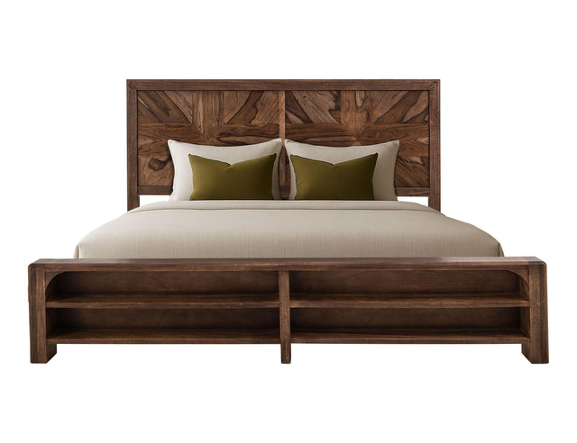 International Furniture Direct Praga - King Bed - Almond / Barrel Brown