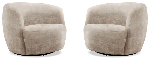 Parker House Carina - Swivel Barrel Chair (Set of 2) - Miami Mink