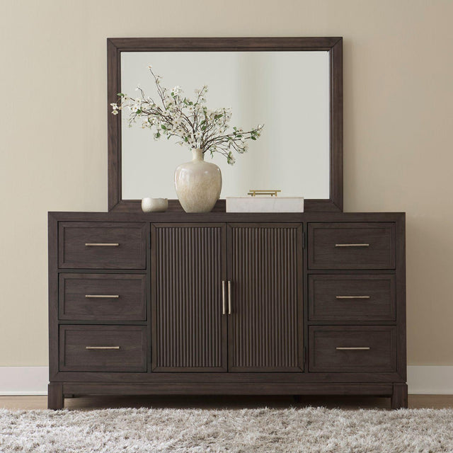Liberty Furniture Modern Edge - Dresser & Mirror - Brown