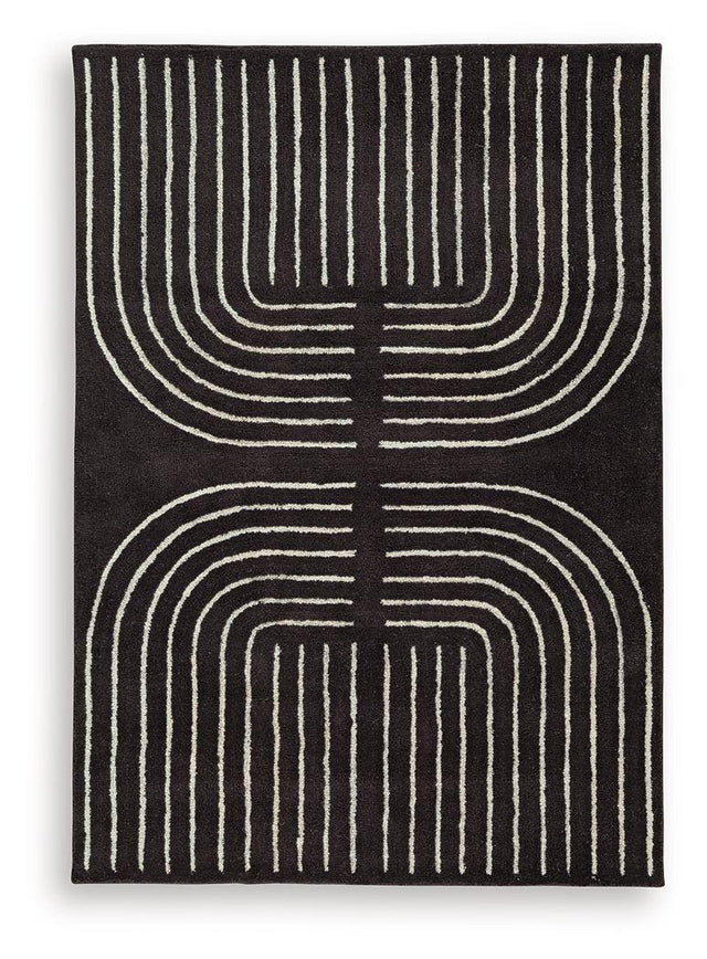 Ashley Eldonmore Medium Rug - Black/Ivory