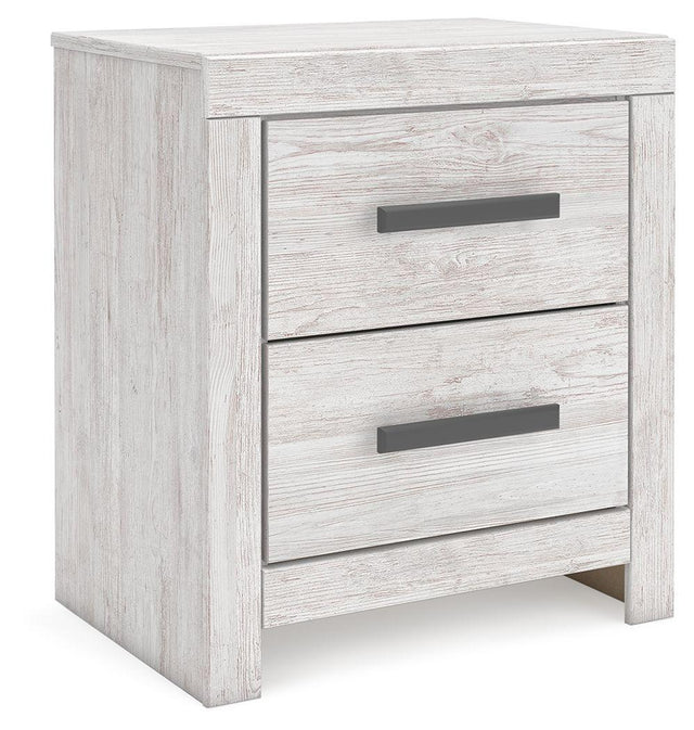 Ashley Cayboni Two Drawer Night Stand - Whitewash