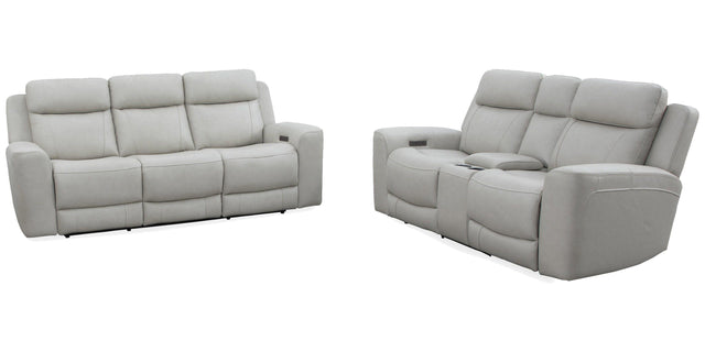 Parker House Calgary - Power Reclining Sofa And Loveseat - Stone
