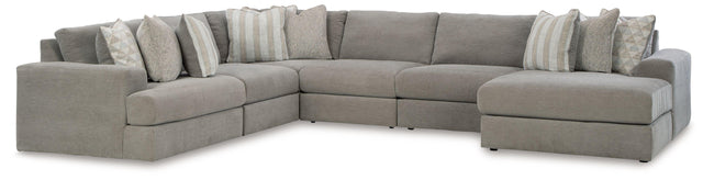 Ashley Avaliyah - Ash - 6-Piece Sectional With Raf Corner Chaise