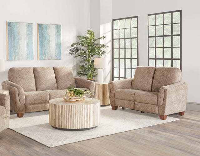 Parker House Morehead - Power Reclining Sofa And Loveseat - Biscotti