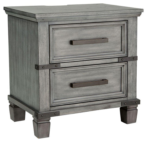 Ashley Russelyn Two Drawer Night Stand - Gray