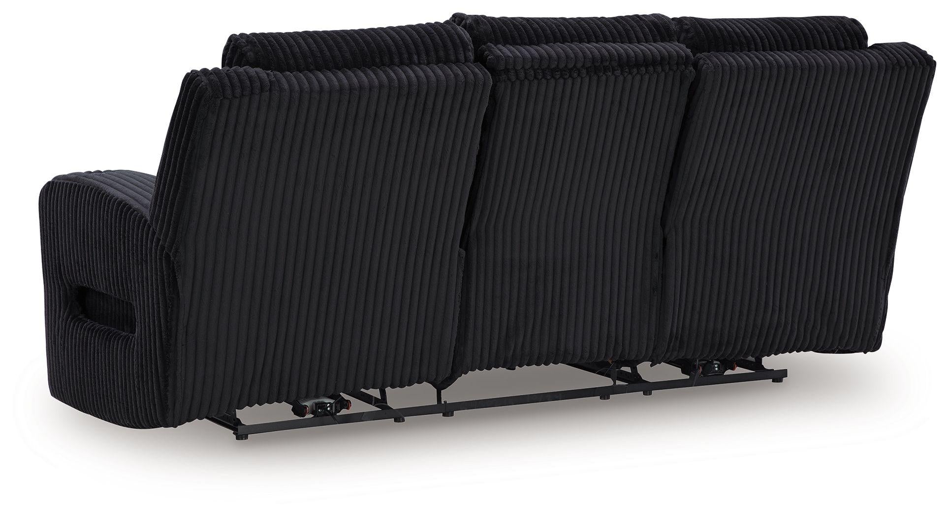 Ashley Forest Lake PWR REC Sofa with ADJ Headrest - Black – Big
