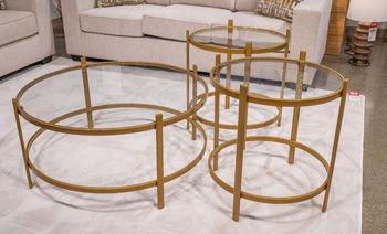 Ashley Pearlox Occasional Table Set (3/CN) - Gold