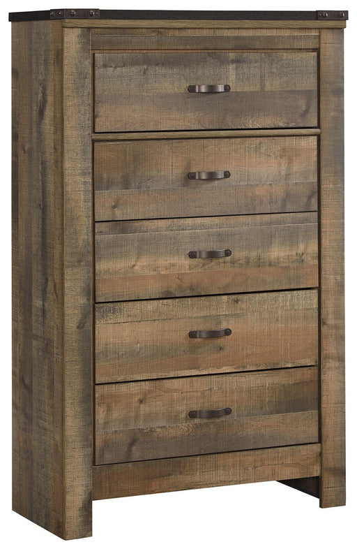 Ashley Trinell Five Drawer Chest - Brown