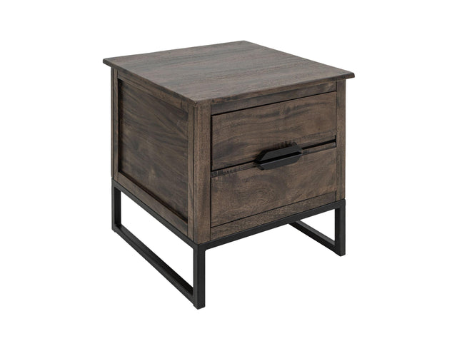 International Furniture Direct Dark Mita - End Table - Cedar Brown