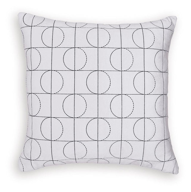 Ashley Kydner Pillow (4/CS) - White/Black