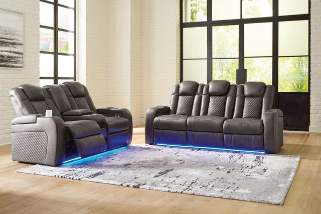 Ashley Fyne-dyme - Shadow - 2 Pc. - Power Reclining Sofa, Power Reclining Loveseat