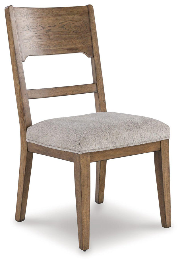 Ashley Cabalynn Dining UPH Side Chair (2/CN) - Oatmeal/Light Brown