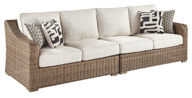 Ashley Beachcroft RAF/LAF Loveseat w/CUSH (2/CN) - Beige