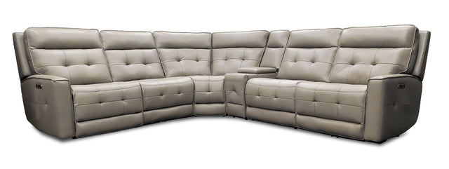 Parker House Canterbury - 6 Piece Zero Gravity Modular Power Reclining Sectional - Pewter