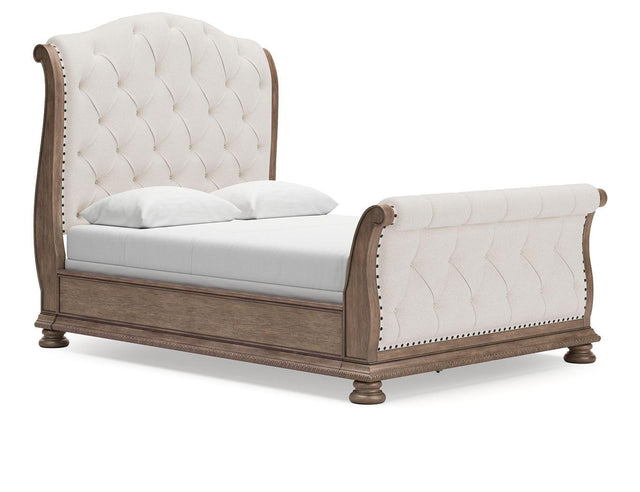 Ashley Ardenfield - Light Brown - Queen Upholstered Sleigh Bed