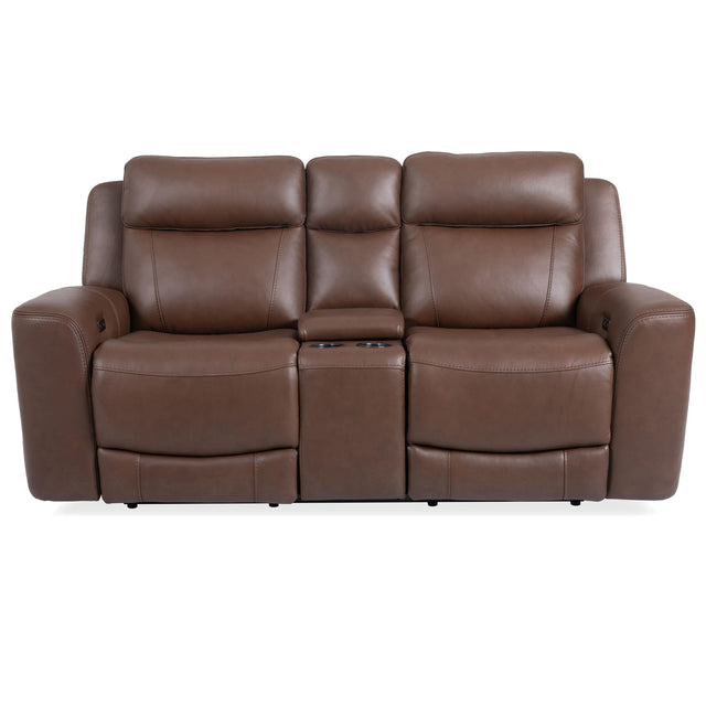 Parker House Calgary - Power Reclining Console Loveseat - Autumn Umber