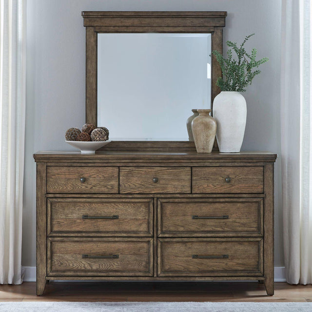Liberty Furniture Carolina Park - Dresser & Mirror - Brown