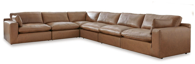 Ashley Emilia - Caramel - 6-Piece Sectional