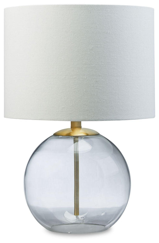 Ashley Samder Glass Table Lamp (1/CN) - Clear/Brass Finish
