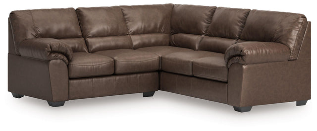 Ashley WillowBend - Umber - 2-Piece Sectional With RAF Sofa With Corner Wedge
