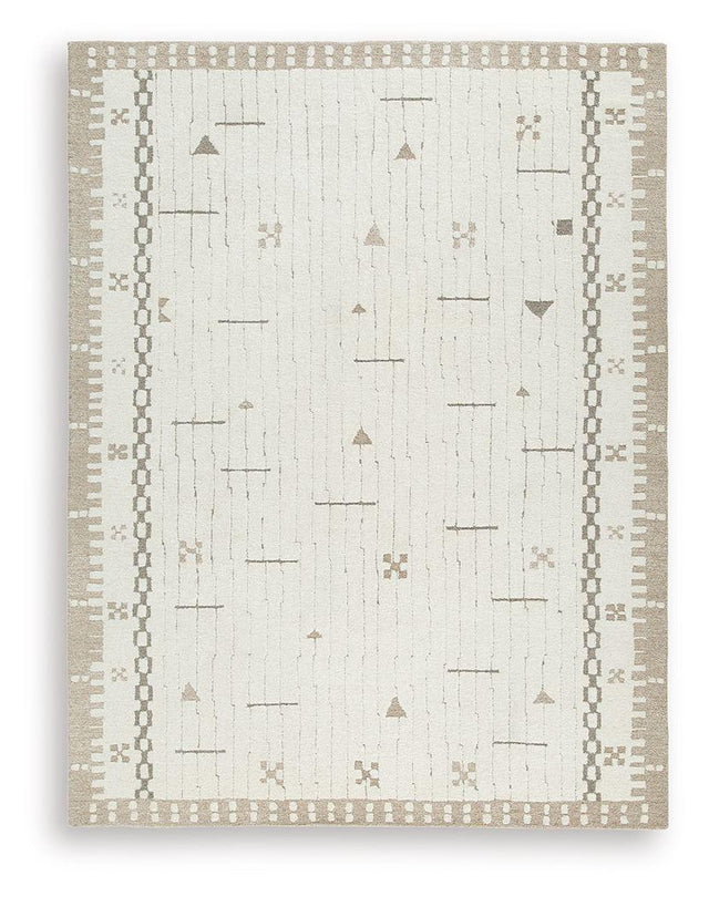 Ashley Dot Large Rug - Cream/Brown/Taupe