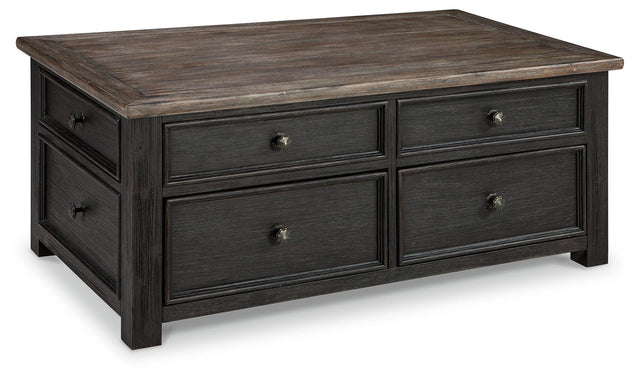 Ashley Tyler Creek Lift Top Cocktail Table - Grayish Brown/Black