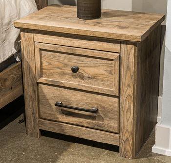 Ashley Rusticott Two Drawer Night Stand - Brown