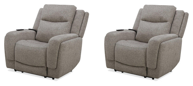 Parker House Penfield - Power Zero Gravity Recliner With Heat And Massage (Set of 2) - Frappe