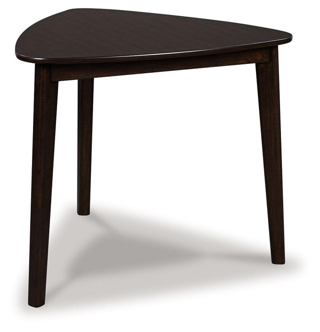Ashley Mallenette Triangle Dining Room Table - Merlot