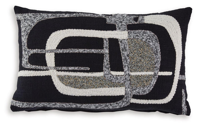 Ashley Gavrileigh Pillow (4/CS) - Black/Gray/Ivory