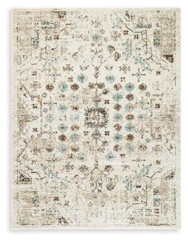 Ashley Jossler Large Rug - Ivory/Brown/Teal