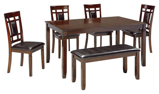 Ashley Bennox Dining Room Table Set (6/CN) - Brown