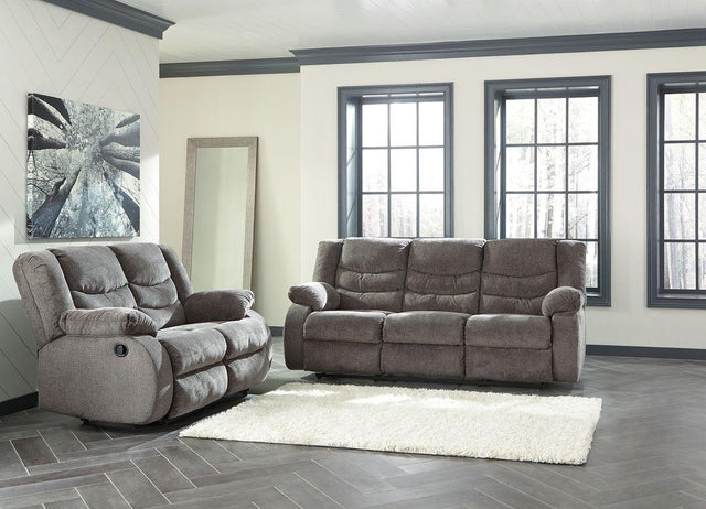Ashley Tulen - Gray - 2 Pc. - Reclining Sofa, Loveseat